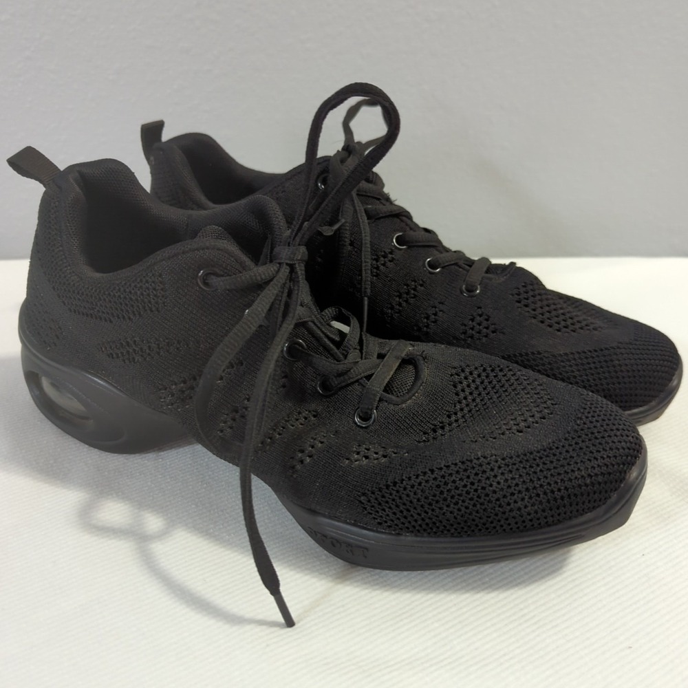 Slow‎ Man Women's 9.5 Black Mesh Comfort Jazz Hip-Hop  Athletic Sneakers